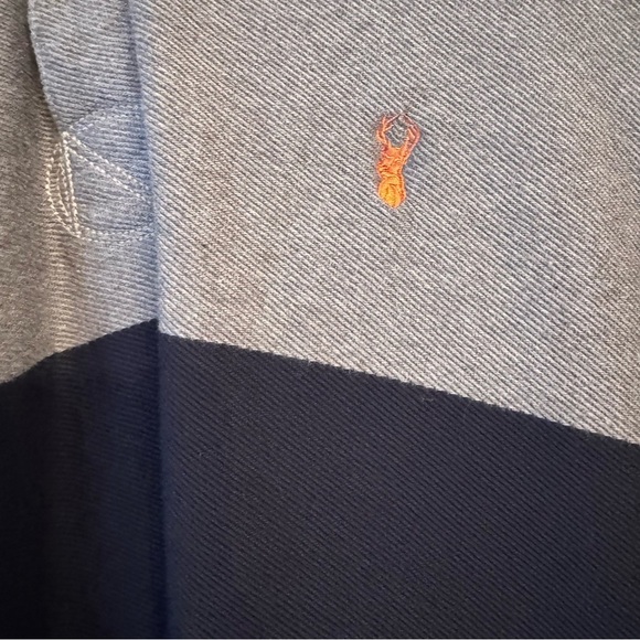 Next Supply NEW medium knit rugby gray navy stripped collared sweater shirt XXL - Picture 3 of 5
